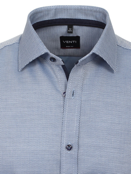 VENTI Slim Fit Hemd Mittelblau Kent Easy Care  - Ansicht 1