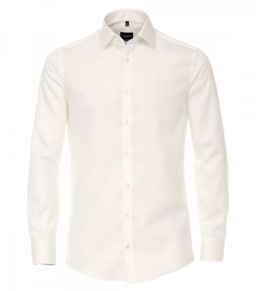 Camicia Venti MODERN FIT TWILL beige con Kent collar in taglio moderno