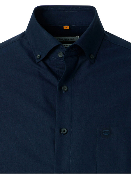 REDMOND Regular Fit Hemd Marine Button-Down Fein Oxford - Ansicht 1