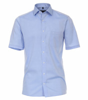 Camisa CASAMODA MODERN FIT UNI POPELINE azul claro con cuello Kent de corte moderno