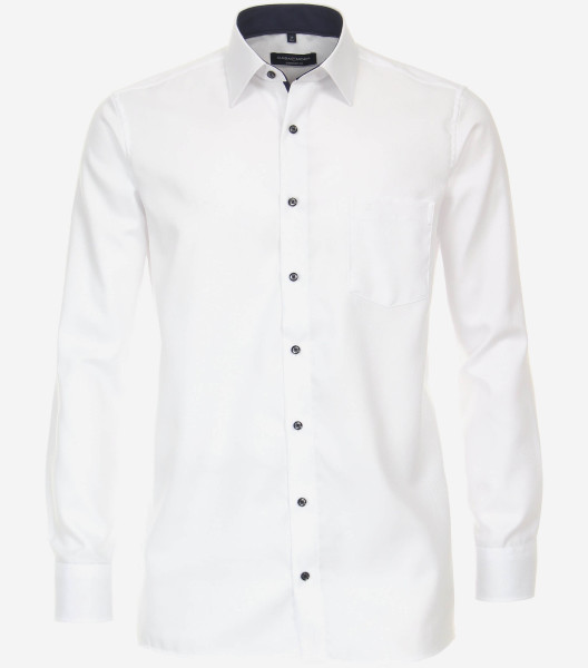 CasaModa Hemd COMFORT FIT DOBBY weiss mit Kent Kragen in klassischer Schnittform