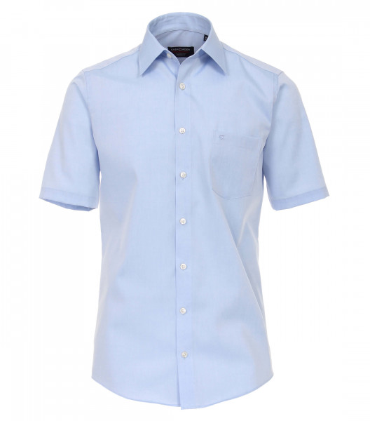 Camisa CASAMODA MODERN FIT UNI POPELINE azul claro con cuello Kent de corte moderno