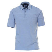 Redmond Poloshirt mittelblau in klassischer Schnittform