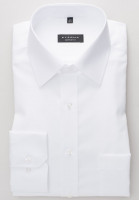 Eterna Hemd COMFORT FIT UNI POPELINE weiss mit Basic Kent Kragen in klassischer Schnittform