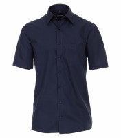 Camisa CASAMODA COMFORT FIT UNI POPELINE azul oscuro con cuello Kent de corte clásico