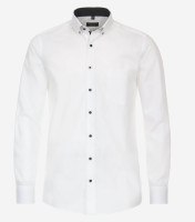 Redmond Hemd COMFORT FIT STRUKTUR weiss mit Button Down Kragen in klassischer Schnittform