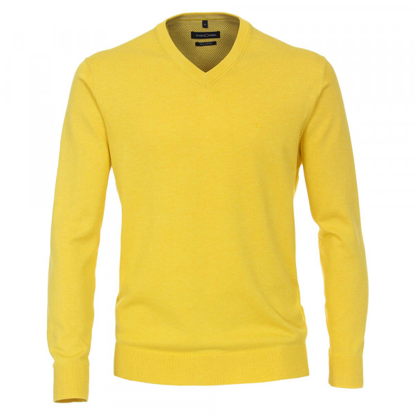 CASAMODA Pullover gelb in klassischer Schnittform
