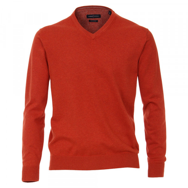 CASAMODA Pullover orange in klassischer Schnittform