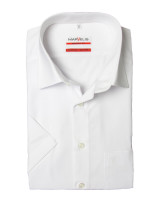 Camisa Marvelis MODERN FIT UNI POPELINE blanco con cuello Nuevo Kent de corte moderno