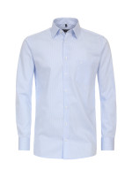 Camisa CasaModa COMFORT FIT UNI POPELINE azul claro con cuello Kent de corte clásico