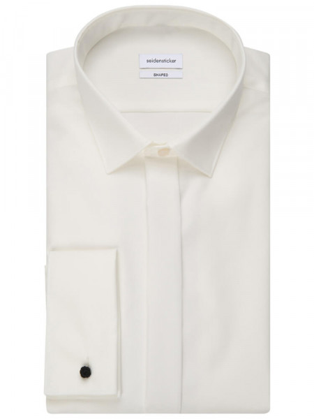 SEIDENSTICKER Tailored Fit Hemd Hellbeige Business Kent Popeline - Ansicht 4