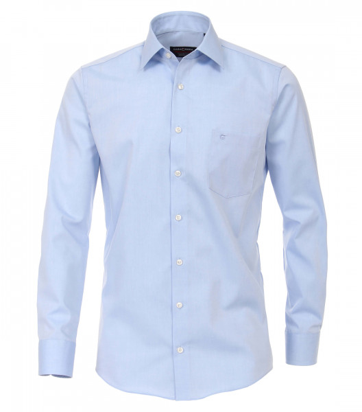 Chemise CASAMODA MODERN FIT UNI POPELINE bleu clair avec col Kent en coupe moderne