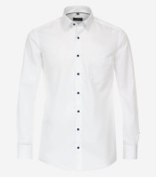 Camisa Redmond COMFORT FIT TWILL blanco con cuello Kent de corte clásico