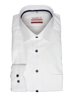 Camicia Marvelis MODERN FIT TWILL bianco con Nuovo Kent collar in taglio moderno