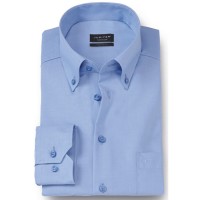 Jupiter shirt COMFORT FIT FIL À FIL light blue with Button Down collar in classic cut