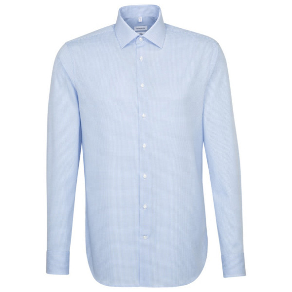 Chemise Seidensticker SLIM FIT OFFICE bleu clair avec col Business Kent en coupe étroite