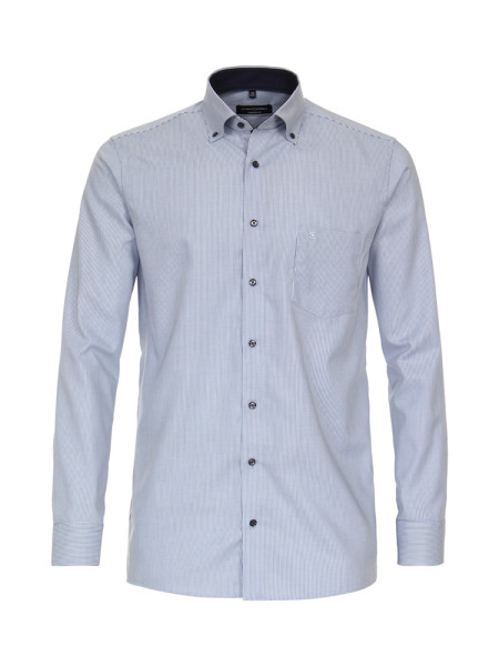 CASAMODA shirt COMFORT FIT STRUCTURE light blue with Button Down collar in classic cut