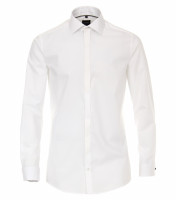 Camicia Venti BODY FIT UNI POPELINE bianco con Kent collar in taglio stretto