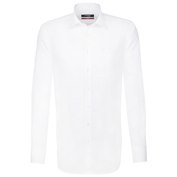 Camisa Seidensticker REGULAR UNI POPELINE blanco con cuello Business Kent de corte moderno