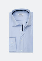 Seidensticker Hemd TAILORED STRUKTUR hellblau mit Business Kent Kragen in schmaler Schnittform
