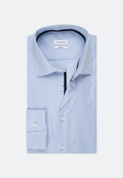 Chemise Seidensticker TAILORED STRUCTURE bleu clair avec col Business Kent en coupe étroite