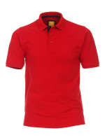 Redmond Poloshirt MODERN FIT PIQUÉ rot mit Polo-Knopf Kragen in moderner Schnittform