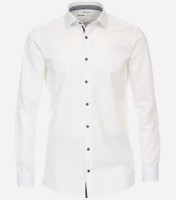 Camicia Venti BODY FIT HYPERFLEX bianco con Kent collar in taglio stretto