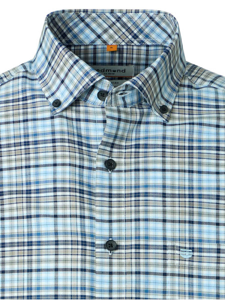 REDMOND Comfort Fit Hemd Hellblau Button-Down Fein Oxford - Ansicht 1