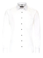 Camisa Redmond MODERN FIT TWILL blanco con cuello Kent de corte moderno