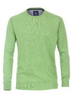 Redmond Pullover REGULAR FIT MELANGE grün mit Rundhals Kragen in klassischer Schnittform