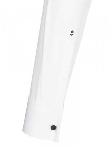 SEIDENSTICKER Tailored Fit Hemd Weiß Business Kent Popeline - Ansicht 1