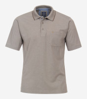 Redmond Poloshirt REGULAR FIT JERSEY beige mit Stehkragen Kragen in klassischer Schnittform