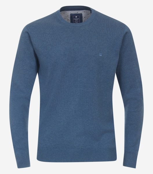 Jumper Redmond REGULAR FIT TEJIDO azul medio con cuello Cuello redondo de corte clásico