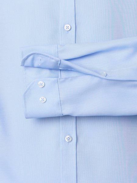 VENTI Slim Fit Hemd Hellblau Stehkragen Struktur - Ansicht 2