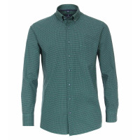 Redmond Hemd REGULAR FIT UNI POPELINE grün mit Button Down Kragen in klassischer Schnittform