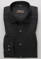 Eterna Hemd SLIM FIT UNI STRETCH schwarz mit Classic Kent Kragen in schmaler Schnittform