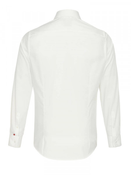 PURE Slim Fit Hemd Hellbeige Haifisch Popeline