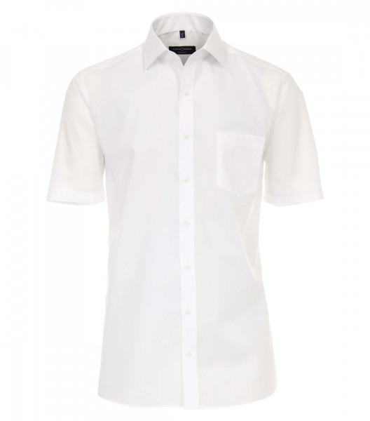 Camisa CASAMODA MODERN FIT UNI POPELINE blanco con cuello Kent de corte moderno