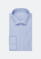 Camisa Seidensticker EXTRA SLIM ESTRUCTURA azul claro con cuello Business Kent de corte súper estrecho