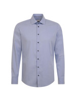 Camisa Seidensticker SLIM ESTRUCTURA azul claro con cuello Business Kent de corte estrecho