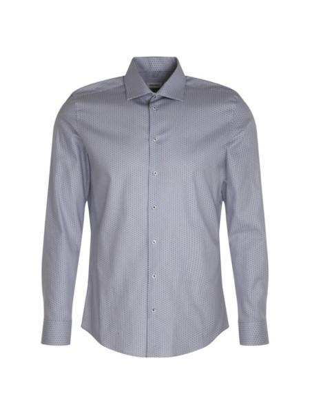 Camisa Seidensticker SLIM TWILL azul claro con cuello Business Kent de corte estrecho