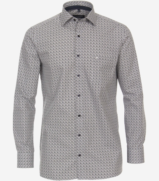 Camicia CasaModa COMFORT FIT PRINT blu scuro con Kent collar in taglio classico