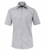 Camisa CASAMODA COMFORT FIT UNI POPELINE gris con cuello Kent de corte clásico