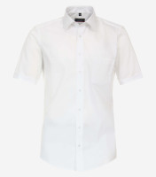 Camicia Redmond MODERN FIT UNI POPELINE bianco con Kent collar in taglio moderno