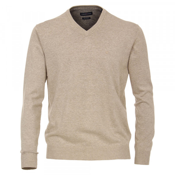 CASAMODA Pullover beige in klassischer Schnittform