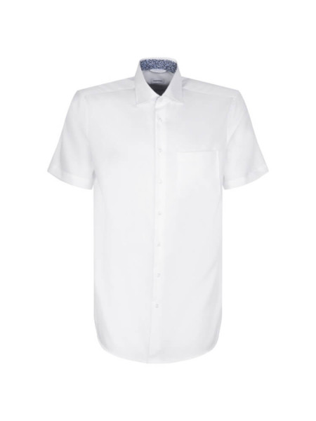 Seidensticker shirt MODERN TWILL white with New Kent collar in modern cut