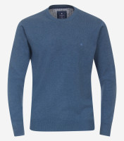 Ponticello Redmond REGULAR FIT MAGLIA blu medio con Collo rotondo collar in taglio classico