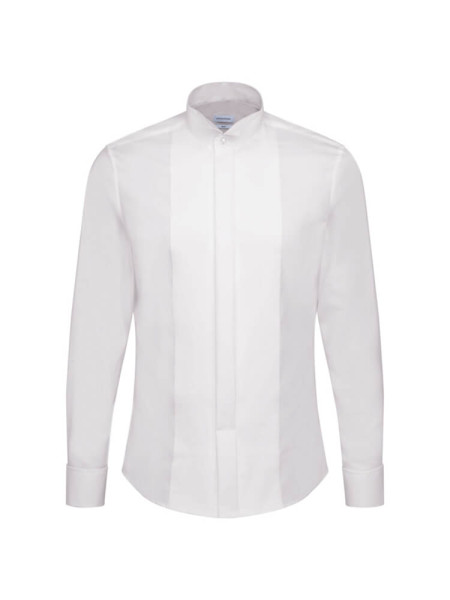 Camicia Seidensticker SLIM UNI POPELINE bianco con Ala collar in taglio stretto