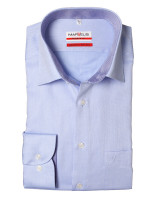 Camicia Marvelis MODERN FIT STRUTTURA azzurro con Nuovo Kent collar in taglio moderno