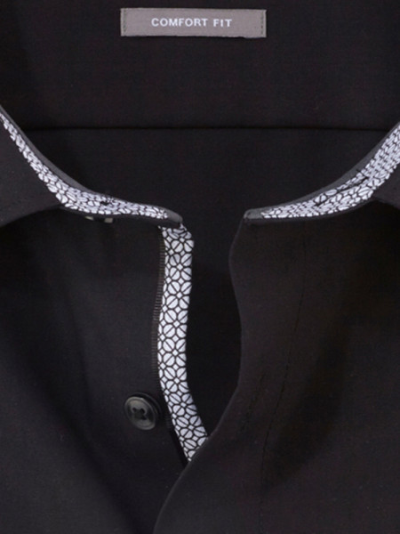 OLYMP Comfort Fit Hemd Schwarz New Kent Popeline